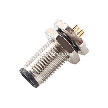 Connecteur circulaire M5 code-A Série imperméable à l'eau Panneau Flange PCB Socket mâle Prise en charge de 3 cœurs et de 4 cœurs personnalisation IP67