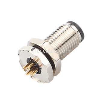 Connecteur circulaire M5 code-A Série imperméable à l'eau Panneau Flange PCB Socket mâle Prise en charge de 3 cœurs et de 4 cœurs personnalisation IP67