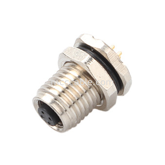 Connecteur circulaire M5 code-A série imperméable à l'eau 4Pin Femelles Mates avec M5 panneau de la bride de la prise masculine PCB