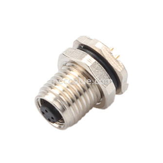 Connecteur circulaire M5 code-A série imperméable à l'eau 4Pin Femelles Mates avec M5 panneau de la bride de la prise masculine PCB
