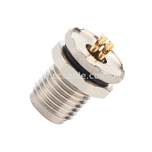 Connecteur industriel circulaire imperméable à l'eau M5 Code-A 4Pin Panel Flange PCB Femme Socket IP67