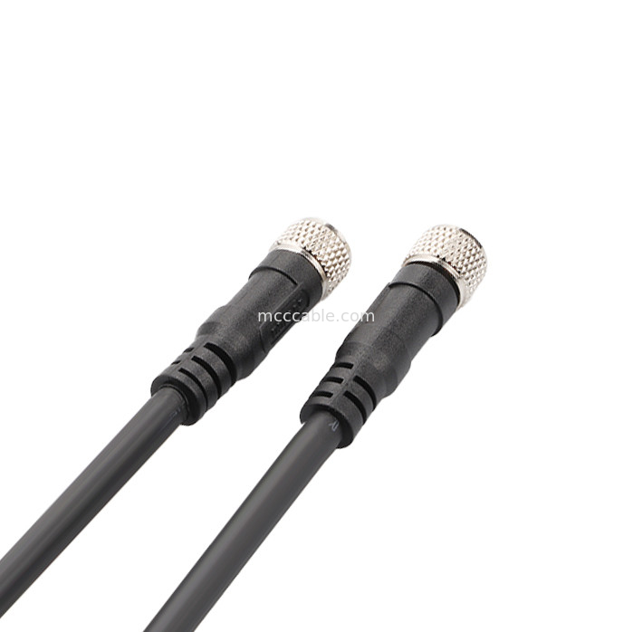 Connecteur industriel M8 Injection moulé Circulaire connecteur imperméable à l'eau mâle femelle 6 broches