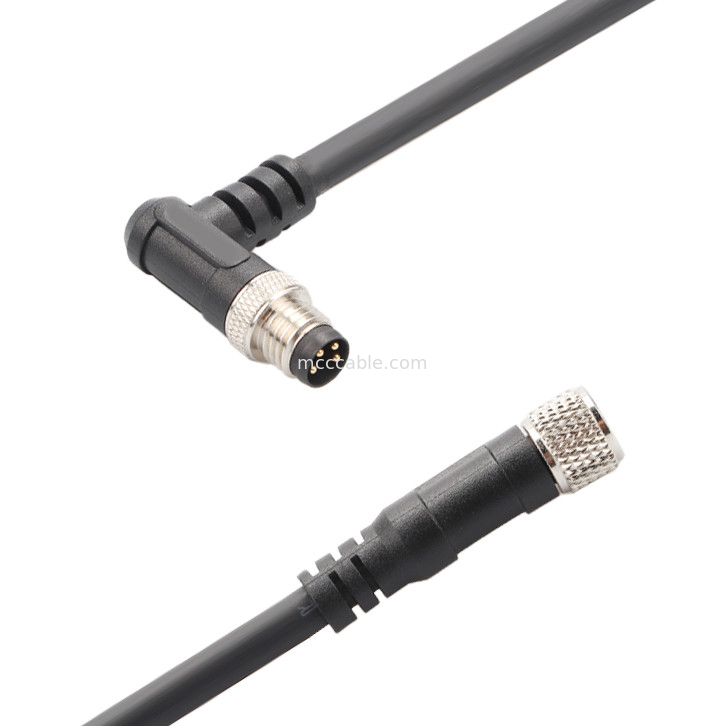 Connecteur industriel M8 Injection moulé Circulaire connecteur imperméable à l'eau mâle femelle 6 broches