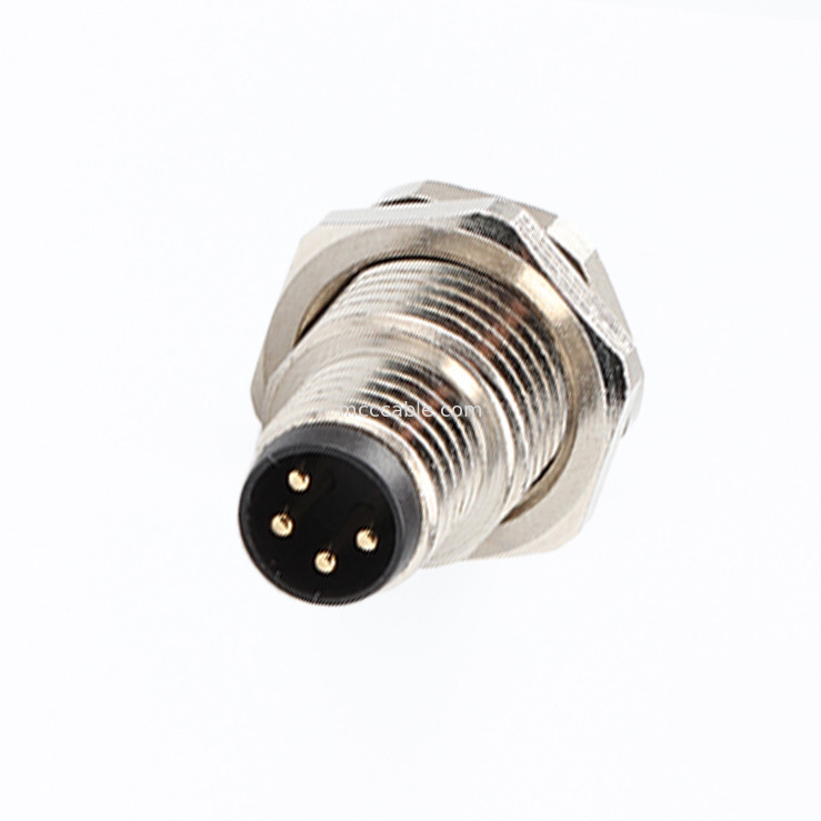 Tableau de connexion circulaire Fin de série M8 4Pin Panneau Socket Panneau de connexion de la bride de la prise de PCB mâle, étanche IP67