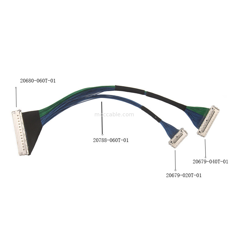 60 PIN Micro câble coaxial câble de protection EMI câble 20788 060T 01 câble