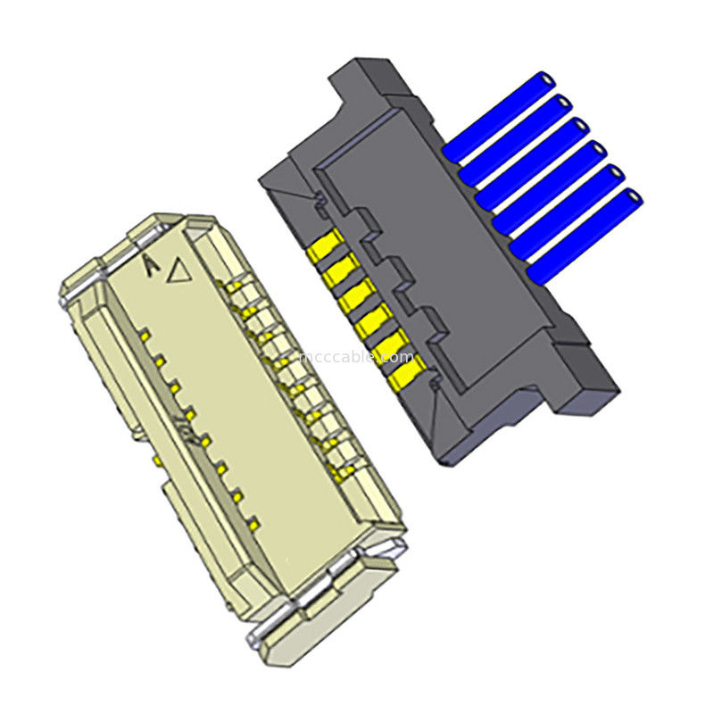 Cable connecteur coaxial de Lvds pour le Pin du lancement 10 du moniteur DW-5 20598-010T-02 0.5mm d'affichage à cristaux liquides
