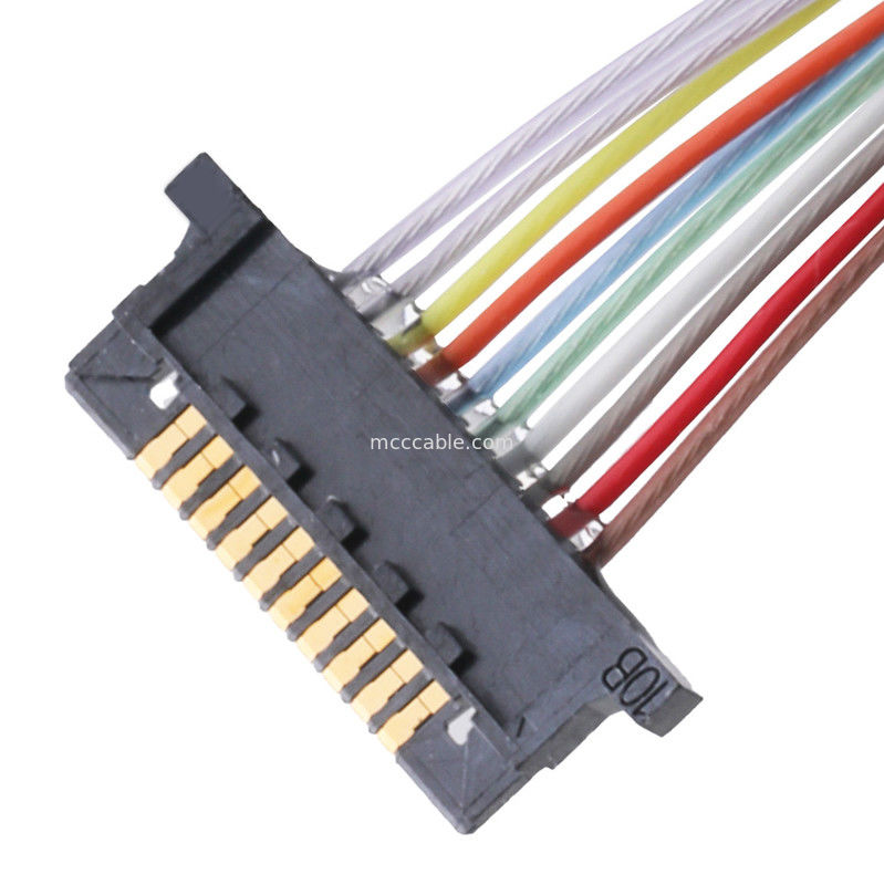 Cable connecteur coaxial de Lvds pour le Pin du lancement 10 du moniteur DW-5 20598-010T-02 0.5mm d'affichage à cristaux liquides