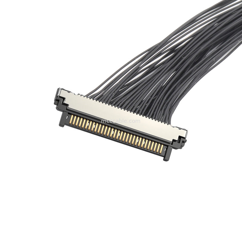 Câble micro-coaxial USL20-30SS-050B 0,4 mm Connecteur ZIF robuste de qualité industrielle pour caméras à températures extrêmes
