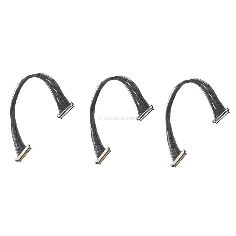 Câble micro-coaxial USL20-30SS-050B 0,4 mm Connecteur ZIF robuste de qualité industrielle pour caméras à températures extrêmes