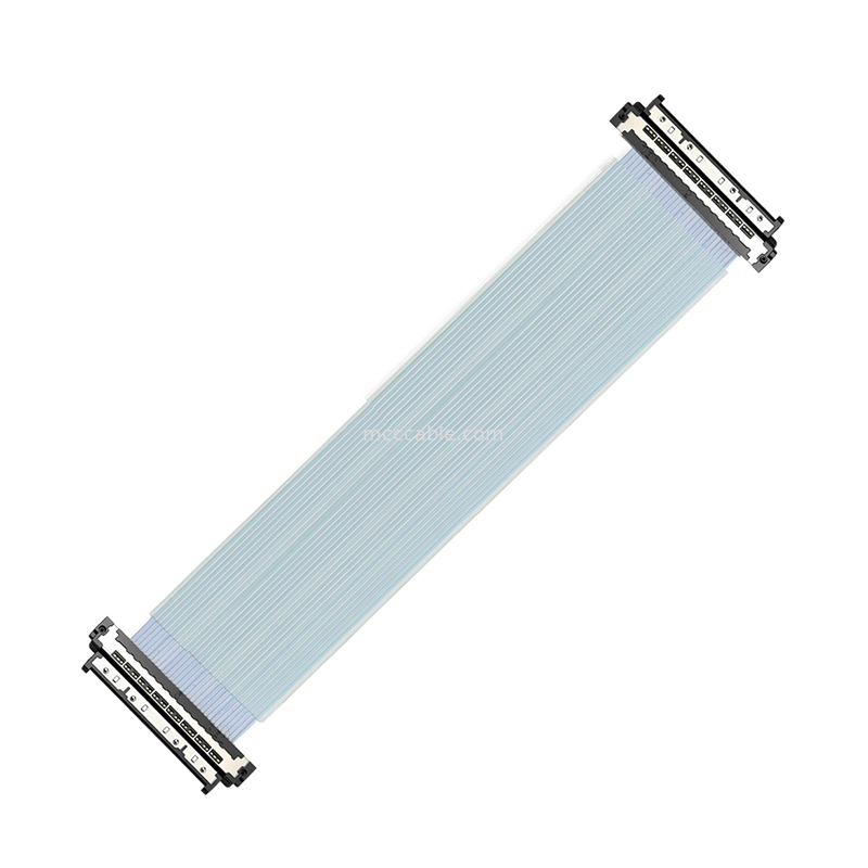 USL20-30SS-040BH 0.4mm Micro câble coaxial 56Gbps PAM4 optimisé pour les cartes d'accélérateur d'IA
