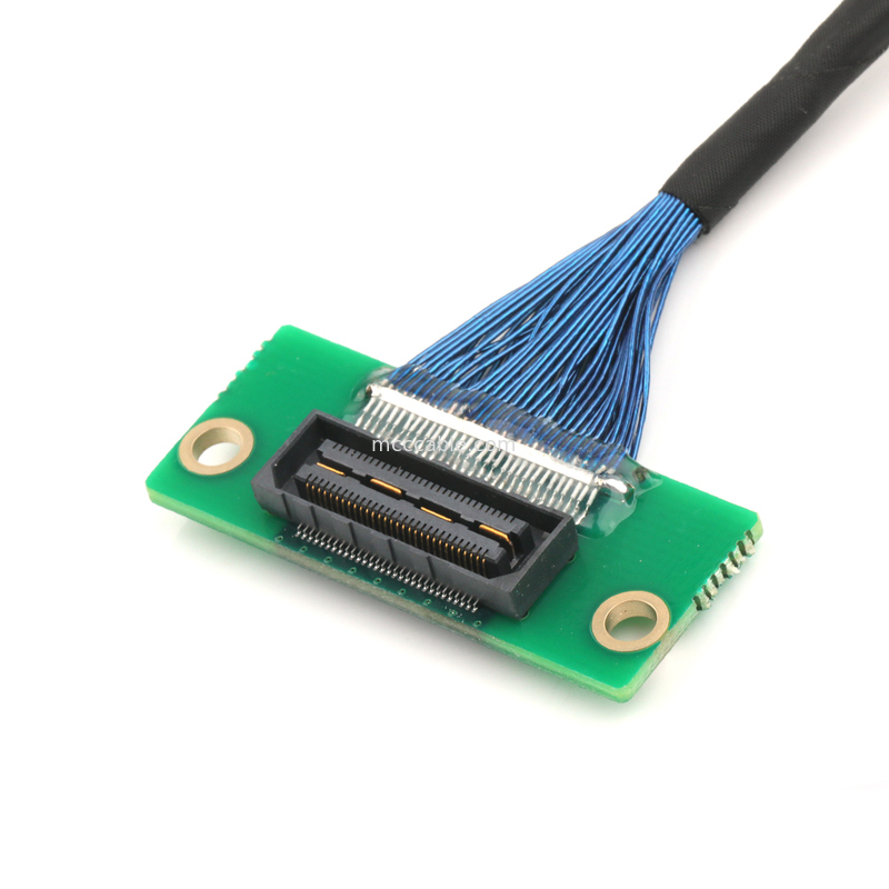 60-Pin Shielded Power Cable Assembly, EMI-Rated QSH Series for Industrial/Medical