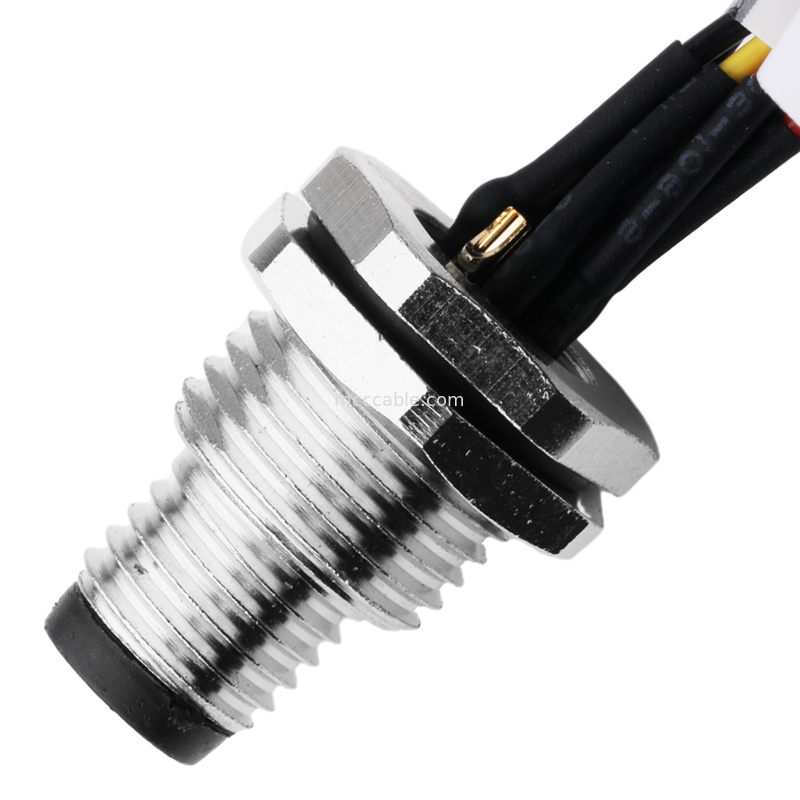 Câble étanche IP67 fil à fil – Connecteur M8 mâle vers pas de 1,25 mm – UL1061