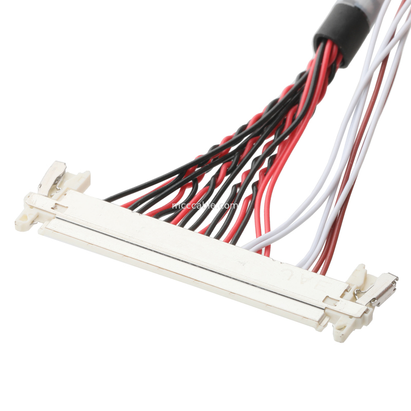 Assemblage de câble LVDS pas de 1,0 mm à 1,25 mm - UL1571 28AWG pour connexion d'écran LCD