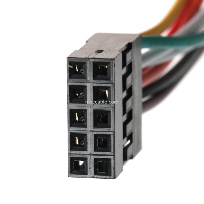 Assemblage de câble de panneau avant à 10 broches Molex de 2,54 mm pour les applications OEM personnalisées