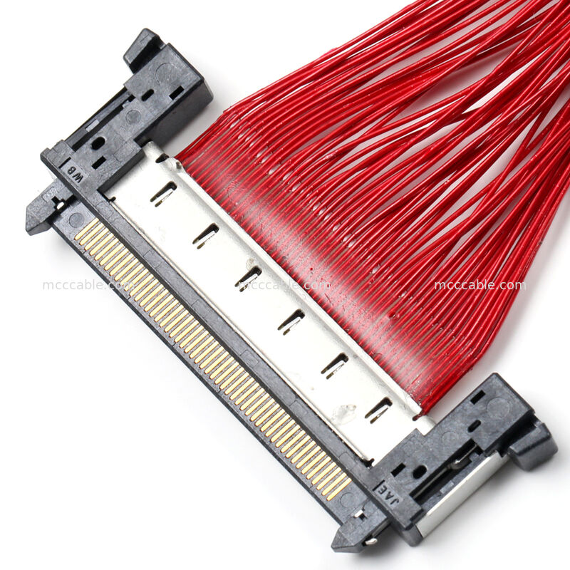 Assemblage de câble micro-coaxial avec connecteur FI-RE51CL – Interconnexion haut débit OEM personnalisée