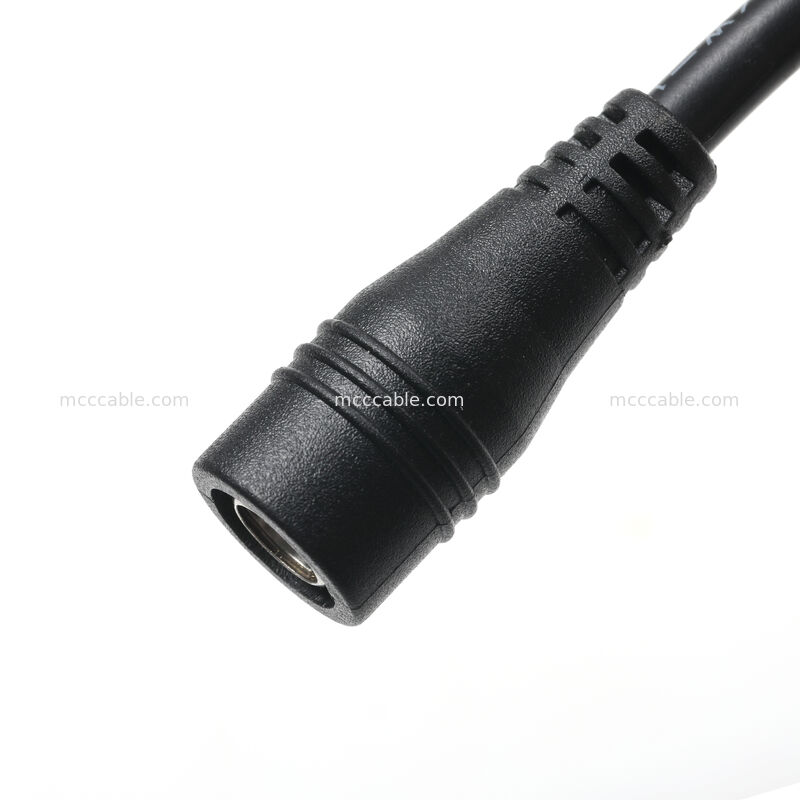 Assemblage de câble faisceau de fils à 3 broches femelle DC 5.5 × 2.1 – Interconnexion d'alimentation OEM personnalisée