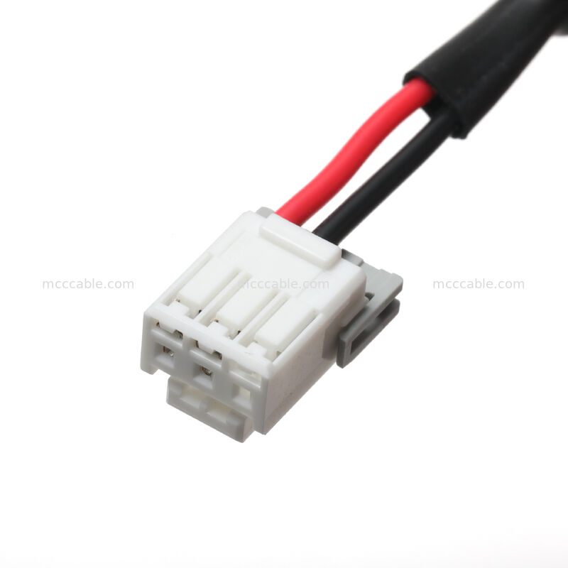 Assemblage de câble faisceau de fils à 3 broches femelle DC 5.5 × 2.1 – Interconnexion d'alimentation OEM personnalisée