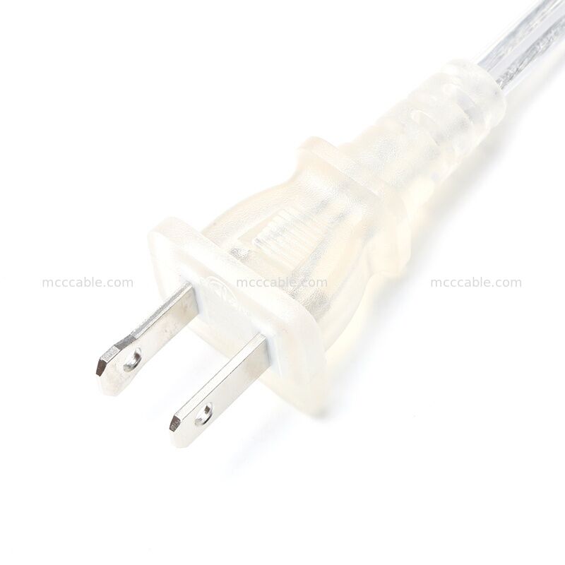 Assemblage de câble électrique à deux branches polarisé transparent sur mesure avec câble 18AWG SPT-2