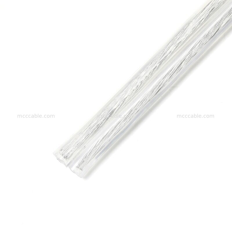 Assemblage de câble électrique à deux branches polarisé transparent sur mesure avec câble 18AWG SPT-2