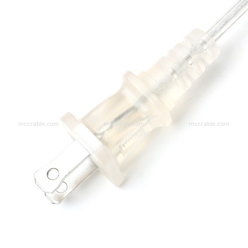 Assemblage de câble électrique à deux branches polarisé transparent sur mesure avec câble 18AWG SPT-2