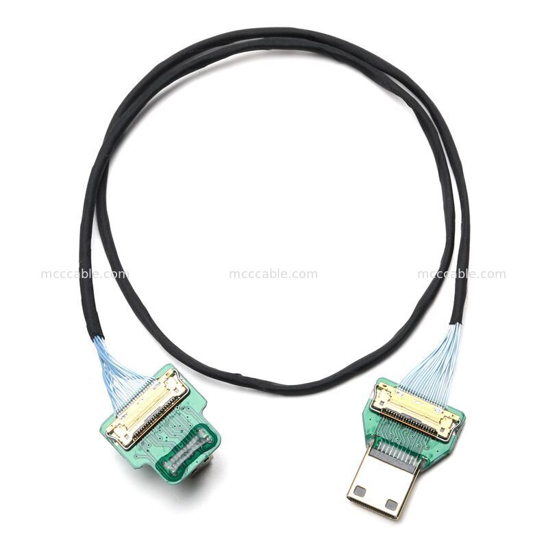 Ensemble de câbles coaxiaux micro HDMI vers mini HDMI personnalisés pour systèmes d'affichage intégrés