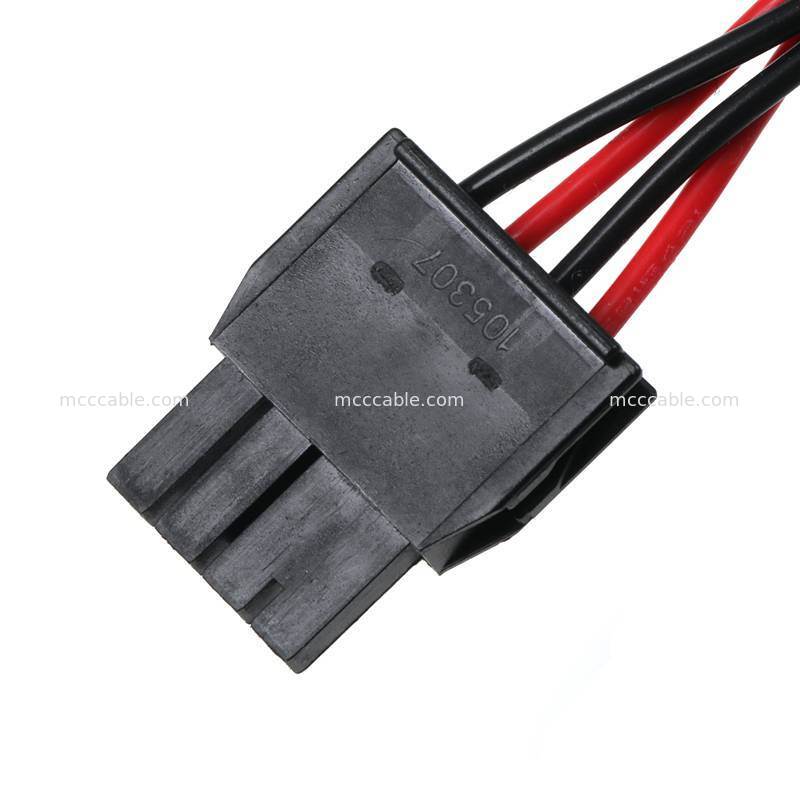 4 broches Nano-Fit à l'assemblage du câble d'alimentation MTA156 15V AWG22