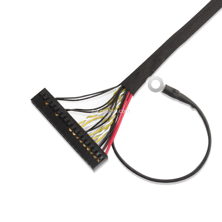 30 câble équipé de Pin LVDS, 51 câble de Pin fi X30HL-B Lvds pour le panneau d'affichage à cristaux liquides