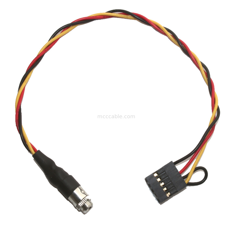 Molex 22 55 2101 bâti fait sur commande Jack audio de panneau du lancement 3.5mm du harnais de câble 2.54mm