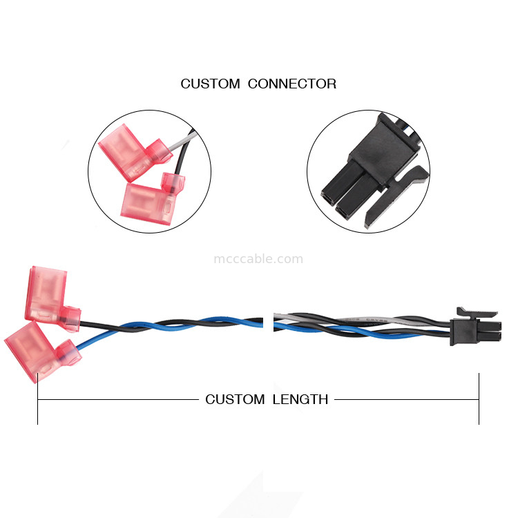 Assemblée 3,0 de cable électrique de MOLEX 430250408 À de TE 2-520129-2 4 longueur de la borne 100mm