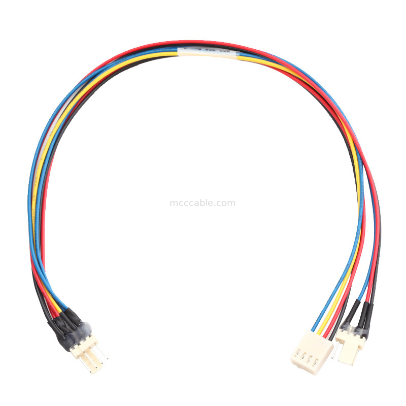 JST JH 2.5mm 4 câble de connecteur mâle des lvds 4 de câble équipé de la fan Y de fil de Pin Molex 4