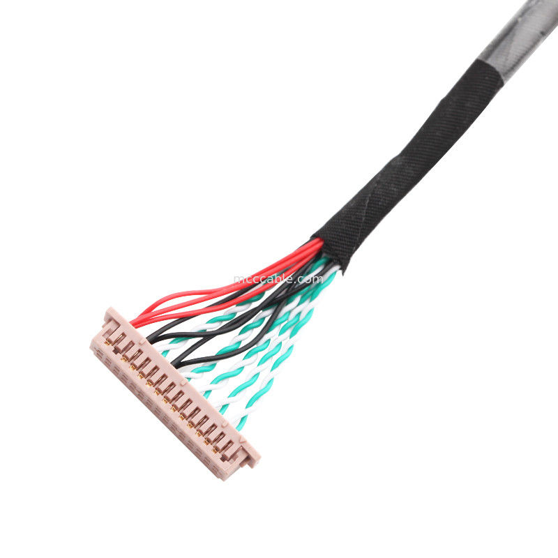 30 câble équipé de Pin LVDS WL1258h-20P au connecteur d'affichage de lvds des HEURES DF13-2