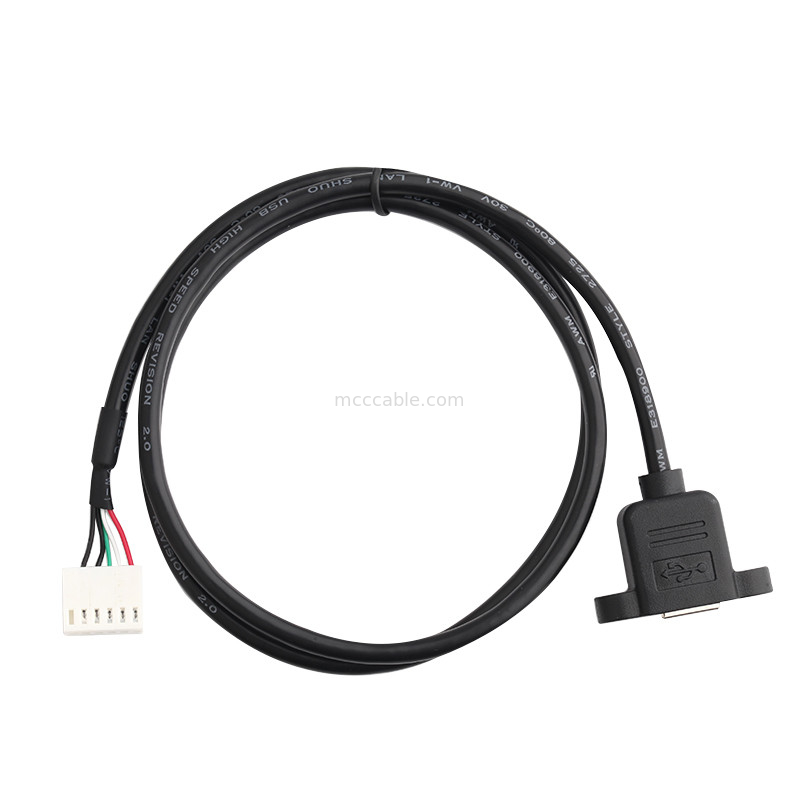 Assemblée de bâti de panneau de câble d'Usb B de Durachill de harnais de fil du lancement A2542ha-6p de 2.54mm