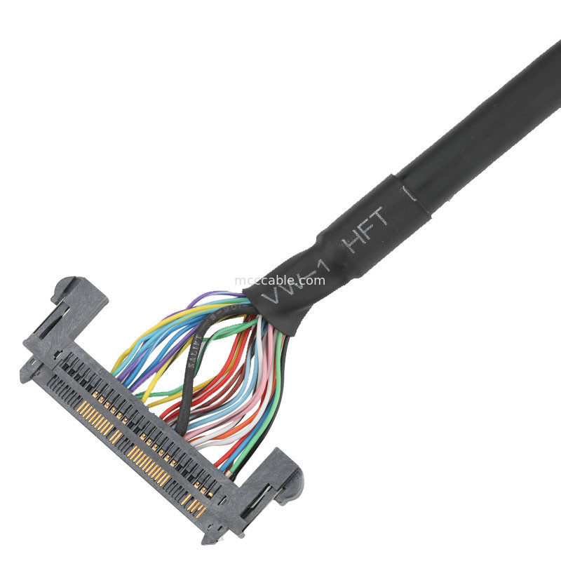 HEURES 1.25mm DF14-30S-1.25C au câble équipé d'informatique de JAE 0.5mm FI-RE51HL LVDS