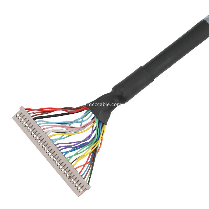 HEURES 1.25mm DF14-30S-1.25C au câble équipé d'informatique de JAE 0.5mm FI-RE51HL LVDS