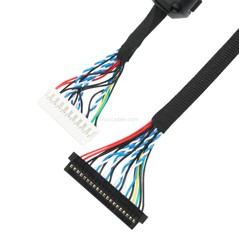 Câble équipé d'informatique de LVDS JST PHDR-20V au câble de connecteur de lvds de JAE FI-S20S